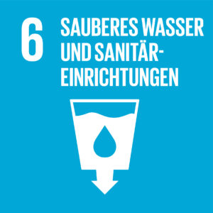 Icon Nachhaltigkeitsziel 6: Sauberes Wasser und Sanitäreinrichtungen