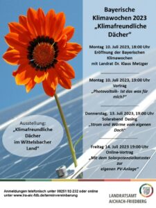 Plakat zu den Bayerischen Klimawochen 2023